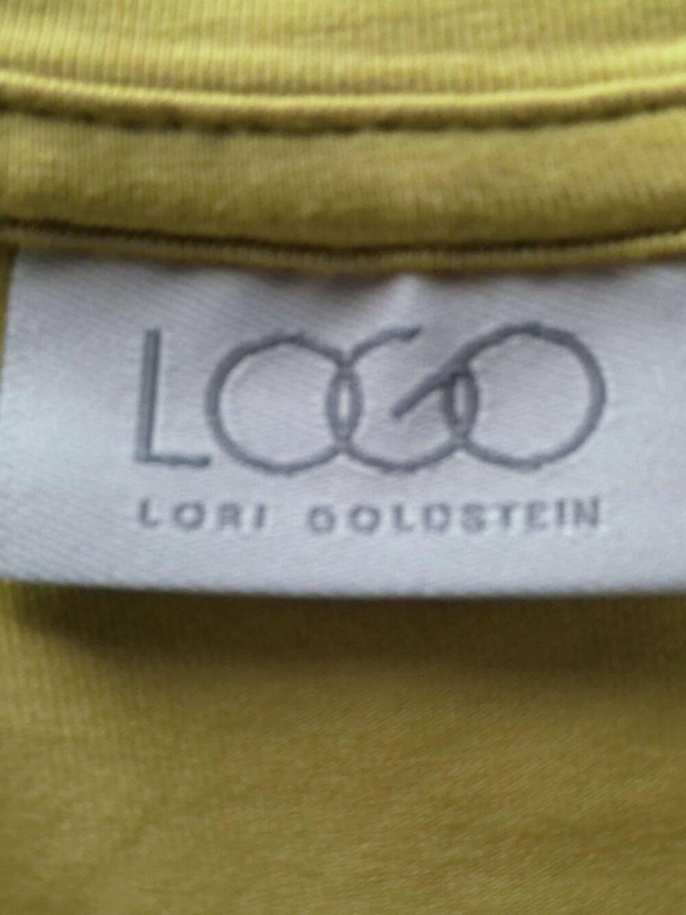 LOGO by Lori Goldstein Long Sleeve Scoop Neck Mustard Yellow w/Florals Tunic L - Picture 4 of 9